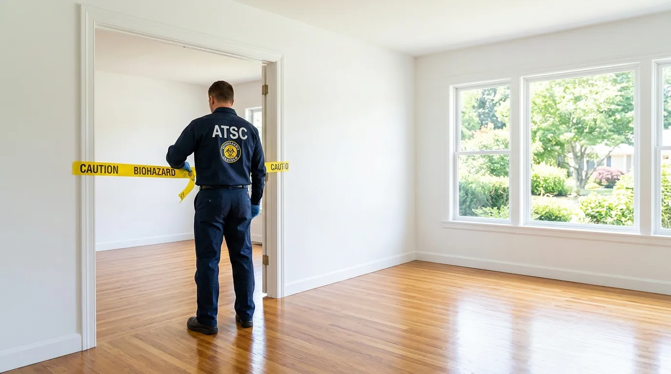 Certified biohazard cleanup crew performing Decomposition Cleanup in Robinson Heights